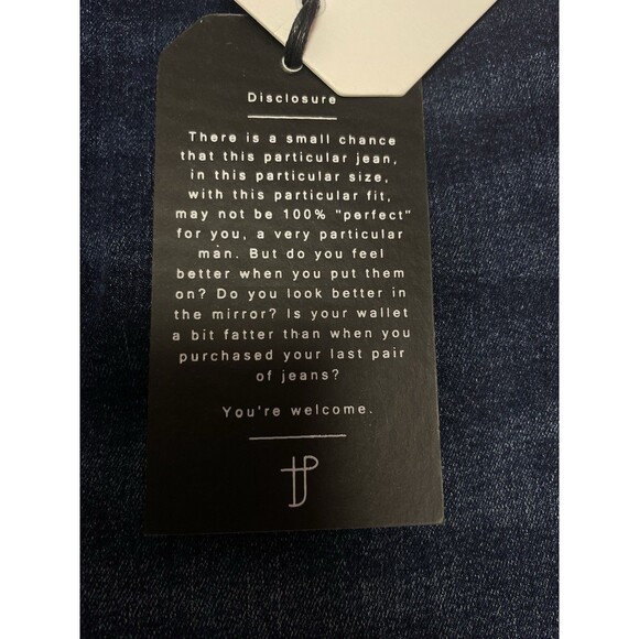 TPJ Slim Thick Men's Stretch Blue Denim Jeans Size W36 L28 - Picture 11 of 13